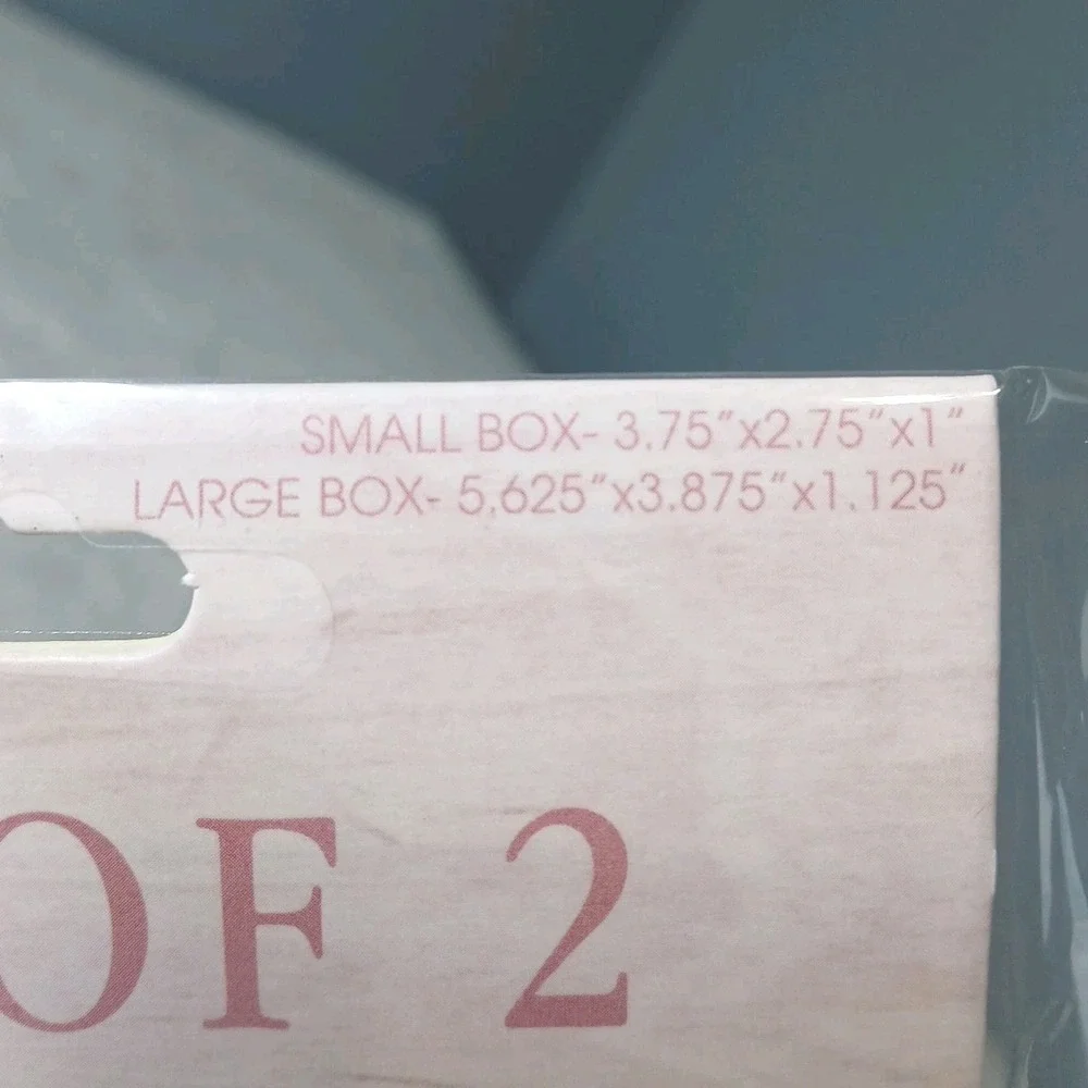 Floral Decorative Gift Boxes Set of 2 Small & 2 Large w Lids 